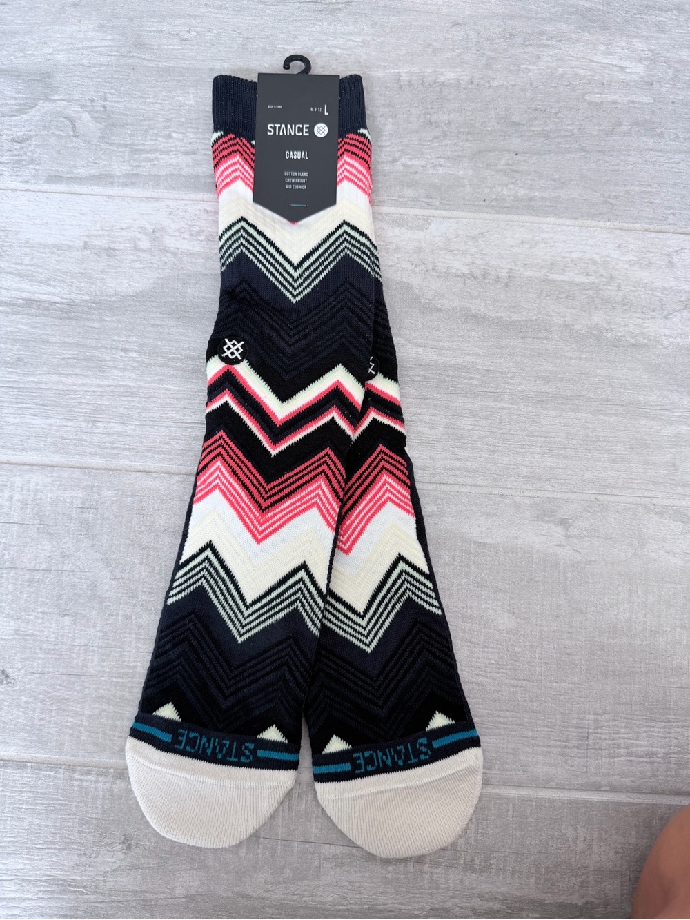 Stance Men’s Chevron Crew Socks - Black, White & Red